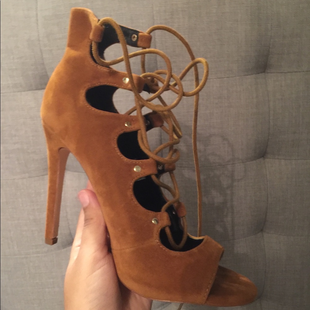 Lace-up heels